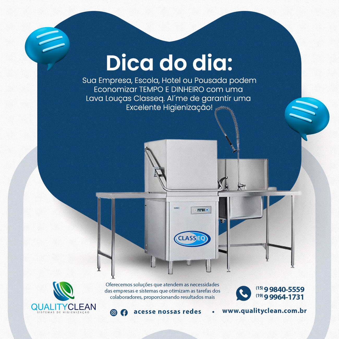 Máquina de Lavar Louça de Cúpula D9000: Desempenho Robusto para Grandes Volumes com a Garantia Qualityclean